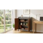 Modern MDF Wood Finish Storage Cabinet - Image 5