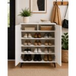2-Door Classic MDF Storage Cabinet with Arched Design - Image 3