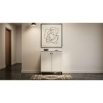 2-Door Classic MDF Storage Cabinet with Arched Design - Image 4