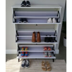 3 Compartment Shoe Storage Cabinet (MDF Board) - Image 4