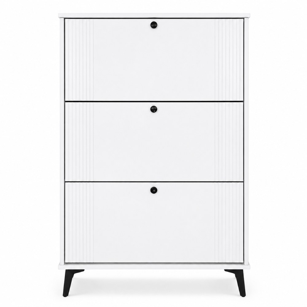 OSM-2144-4 3 Compartment Shoe Storage Cabinet (MDF Board) - Image 1