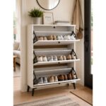 3 Compartment Shoe Storage Cabinet (MDF Board) - Image 3