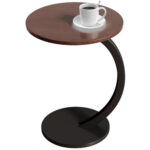 C-Shaped Side Table (MDF Top with Metal Frame)