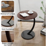 C-Shaped Side Table (MDF Top with Metal Frame) - Image 3