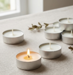 Large Unscented Tea Light Candles (2 Pcs) - Image 2