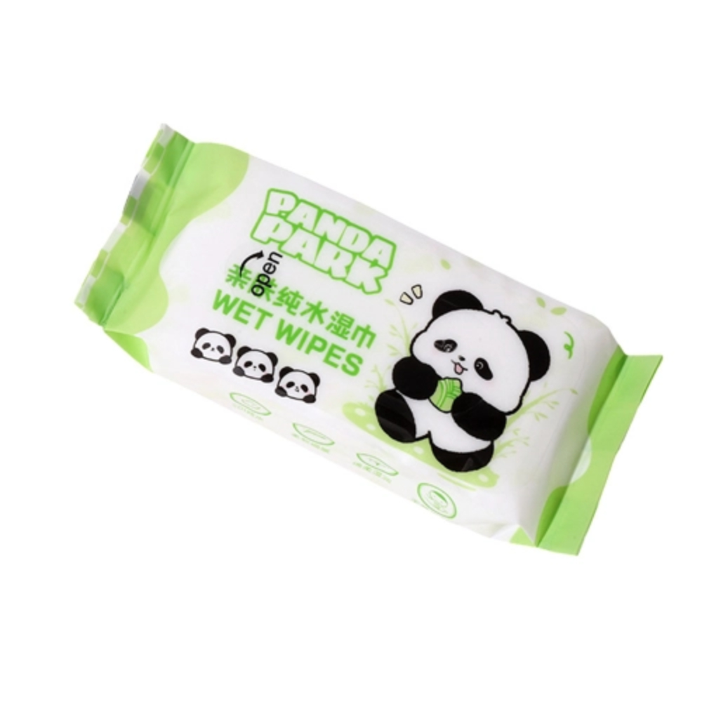 OSM-2157-1 Panda Park Mini Disposable Wipes - Non-Woven Fabric - Image 1