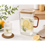 Deli Glass Tumbler with Lid and Handle - 1.5L - Image 2
