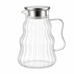 Glass Water Jug with Stainless Steel Lid -1.6L