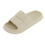 EVA Comfort Ribbed Bathroom Slippers - Beige - Image 2