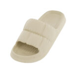 EVA Comfort Ribbed Bathroom Slippers - Beige - Image 3
