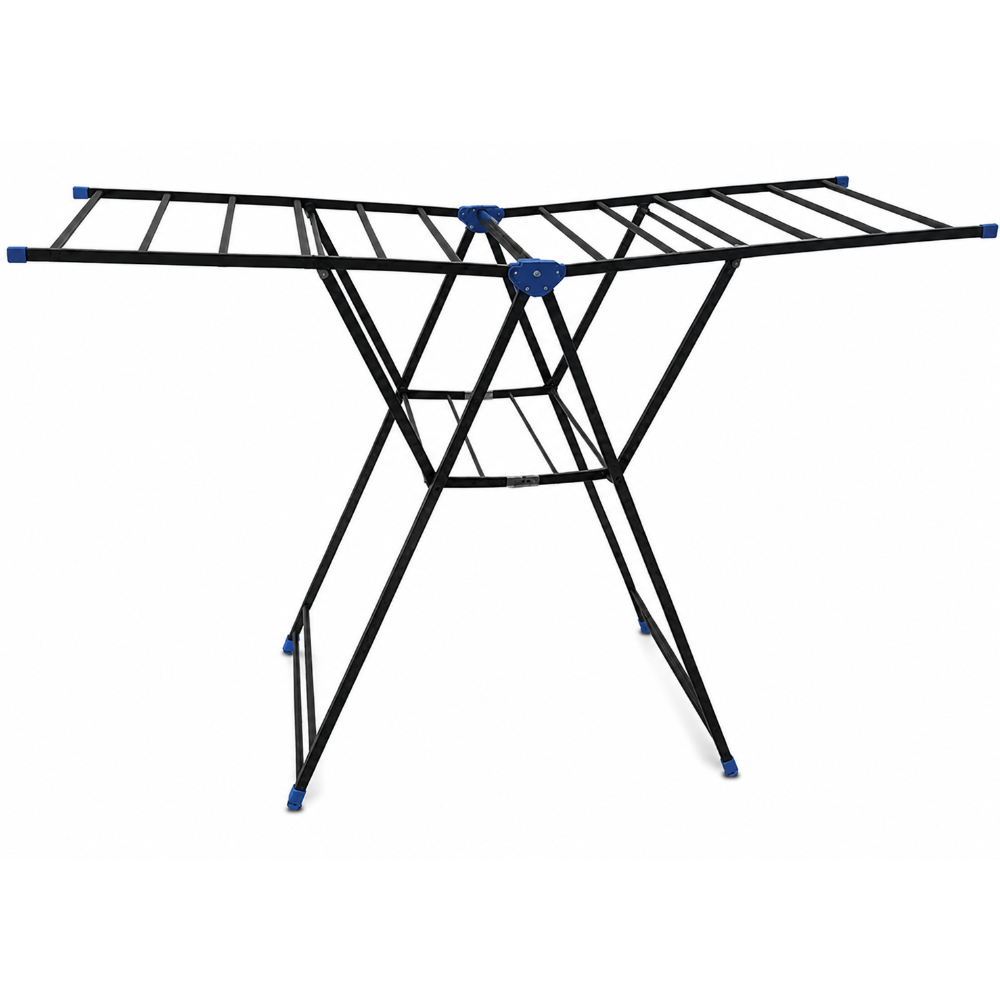 OSM-2235-1 Foldable Iron Clothes Drying Rack (Floor Standing) - Black - Image 1