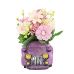 Artificial Flower Bonsai in Vintage Car Cement Planter - Image 9