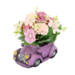 Artificial Flower Bonsai in Vintage Car Cement Planter - Image 6