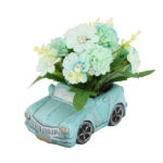 Artificial Flower Bonsai in Vintage Car Cement Planter - Image 2
