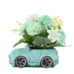 Artificial Flower Bonsai in Vintage Car Cement Planter - Image 3