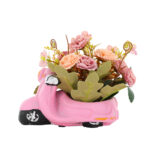 Artificial Flower Bonsai in Vintage Scooter Cement Planter - Image 7