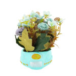 Artificial Flower Bonsai in Vintage Scooter Cement Planter - Image 3
