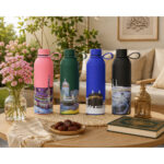 Arabic Print Insulated Water Bottle with Handle