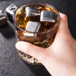 Stainless Steel Reusable Ice Cube Set - 6 Silver Cubes with Tongs - Image 4
