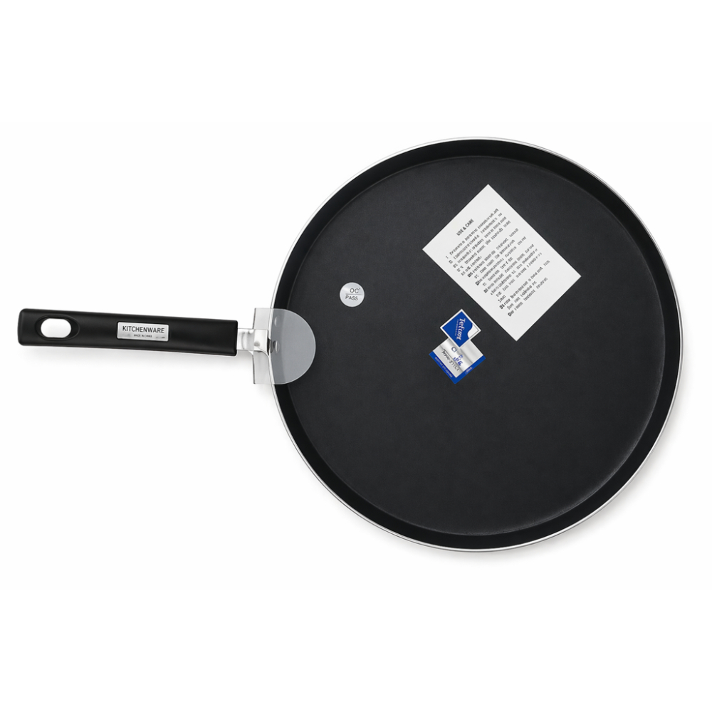 OSM-2342-1 32cm Stainless Steel Flat Wok Pan with Handle (Multi-Purpose Cooking Pan) - Image 1