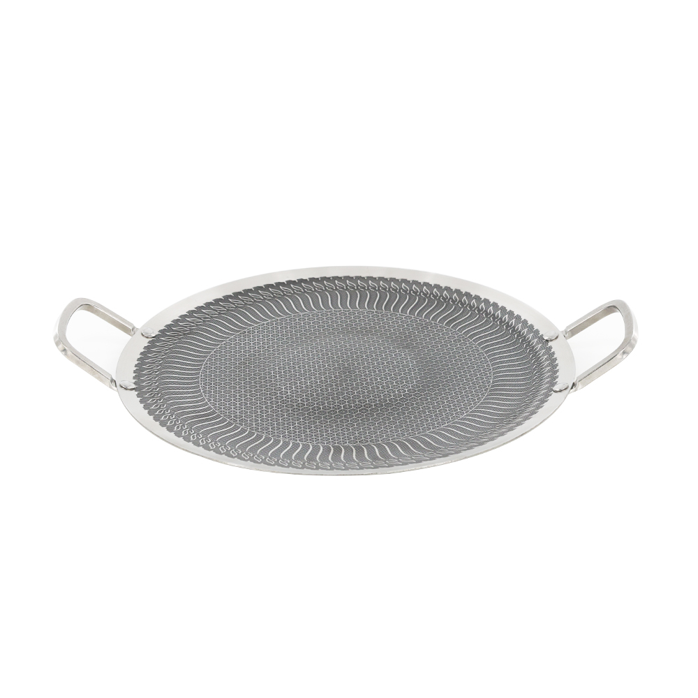 OSM-2343-2 34cm Stainless Steel Double Handle Grill Pan (Honeycomb Surface) - Image 1