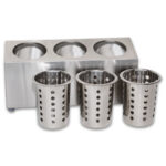 Stainless Steel 3-Compartment Cutlery And Utensil Holder - Image 2