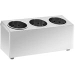 Stainless Steel 3-Compartment Cutlery And Utensil Holder - Image 3