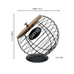 Metal Coffee Capsule Basket with Wooden Lid - Image 2