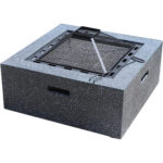 Outdoor Metal Fire Pit With Sparkle Screen Cover Cube