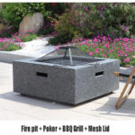 Outdoor Metal Fire Pit With Sparkle Screen Cover Cube - Image 2