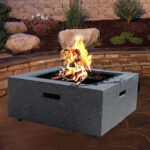 Outdoor Metal Fire Pit With Sparkle Screen Cover Cube - Image 3