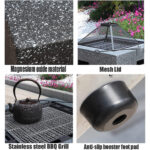 Outdoor Metal Fire Pit With Sparkle Screen Cover Cube - Image 6