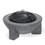 Outdoor Metal Fire Pit With Sparkle Screen Cover Conical - Image 3