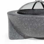 Outdoor Metal Fire Pit With Sparkle Screen Cover Conical - Image 4