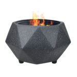 Outdoor Metal Fire Pit With Sparkle Screen Cover Hexagon - Image 2