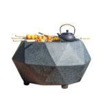 Outdoor Metal Fire Pit With Sparkle Screen Cover Hexagon - Image 3