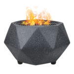 Outdoor Metal Fire Pit With Sparkle Screen Cover Hexagon - Image 4