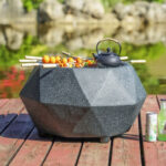 Outdoor Metal Fire Pit With Sparkle Screen Cover Hexagon - Image 6