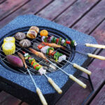 Outdoor Metal Fire Pit With Sparkle Screen Cover And Metal Base - Image 5