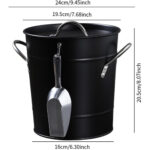 Iron Ice Bucket with Lid & Scoop - Image 3