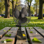 Rechargeable Rotating Table Fan Plastic - Image 2