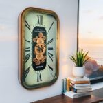 Wooden Rectangle Wall Clock Gears Large - Image 4