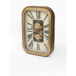 Wooden Rectangle Wall Clock Gears Medium - Image 2