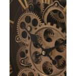 Metal Table Clock in Traditional Gear Design Matt Gold - Image 3