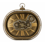 Sperical Wall Clock With Roman Numbers And Gears