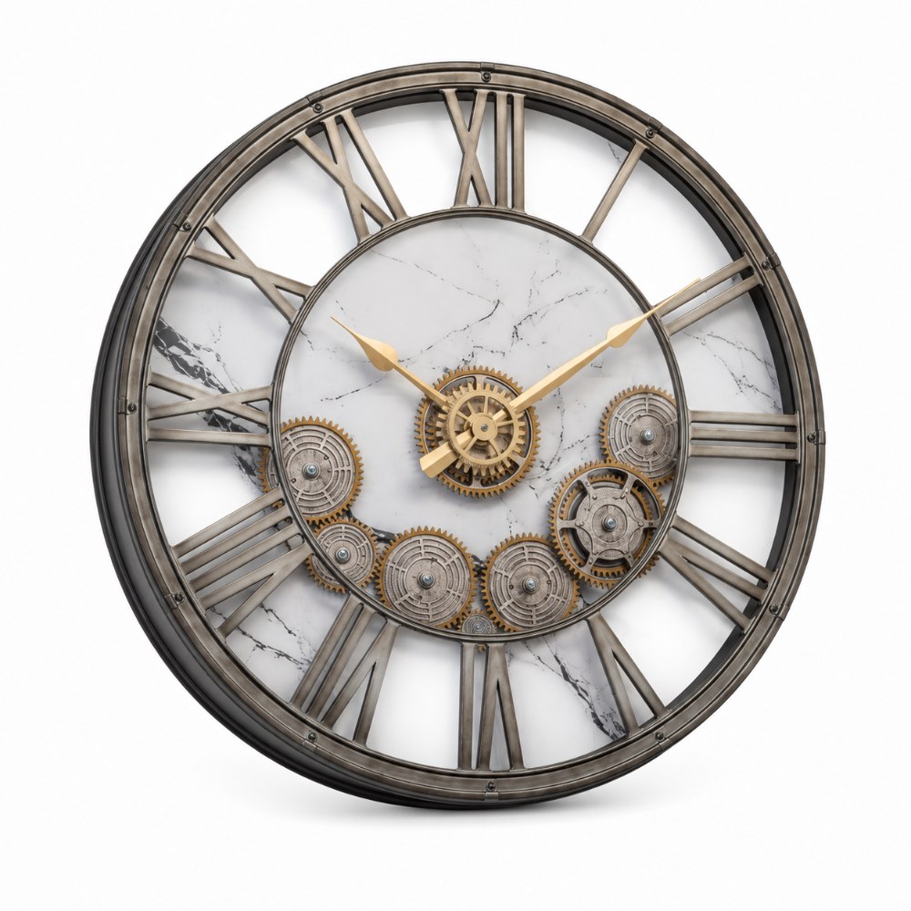 OSM-2442-2 Wall Clock With Roman Numbers And Gears 50cm - Image 1