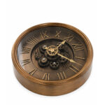 Wall Clock With Roman Numbers And Gears Black - Image 2