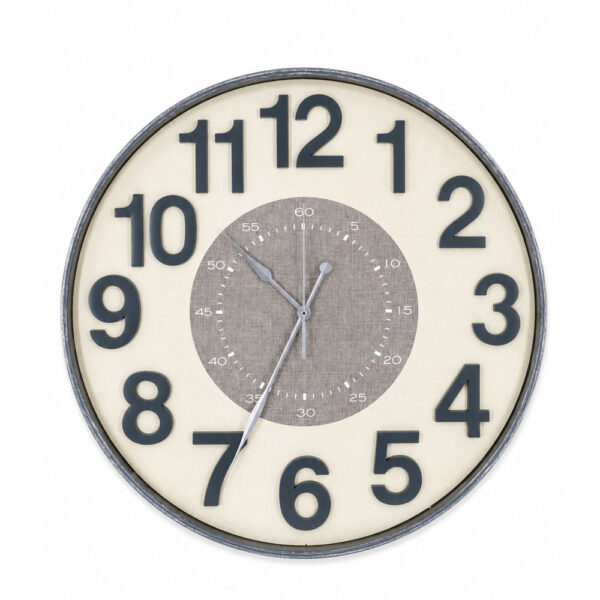 Wall Clock With Seconds Dial Black
