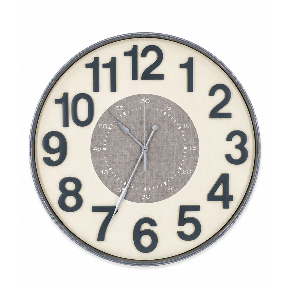 OSM-2454-1 Wall Clock With Seconds Dial Black - Image 1