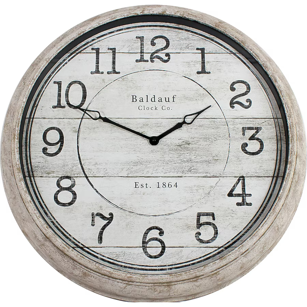 OSM-2458-1 Wall Clock Vintage Wood Print - Image 1